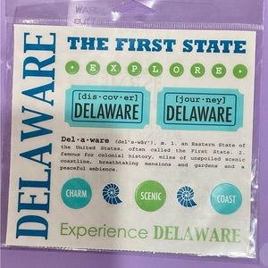 ⭐️2 for $5!  SRM Stickers U.S.A. - Delaware